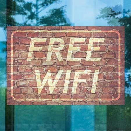 CGSignLab | WiFi בחינם -Ghost Brick Brick נצמד חלון | 30 x20